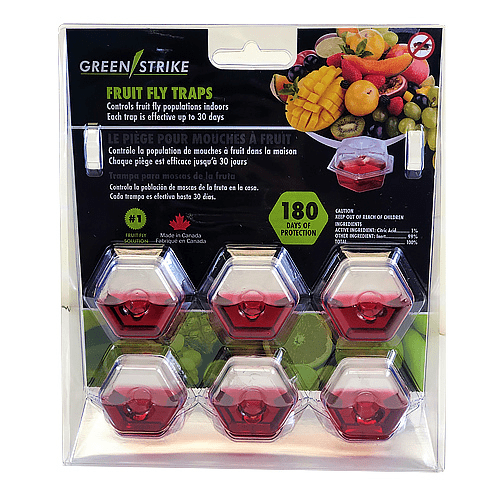 Fruit Fly Trap 6-Pack Drop-Ins® Pre-Filled