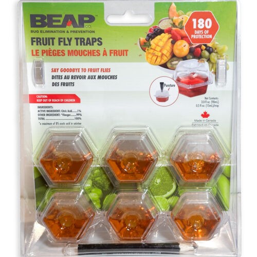 Pre-Filled Fruit Fly Traps – 6 Pack (BEAPCo.)